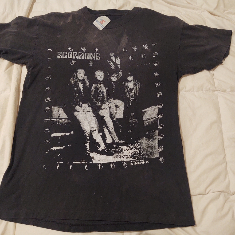 Vintage Scorpions Tour King's X t shirt 1994  Size Large  Single Stitch Rare